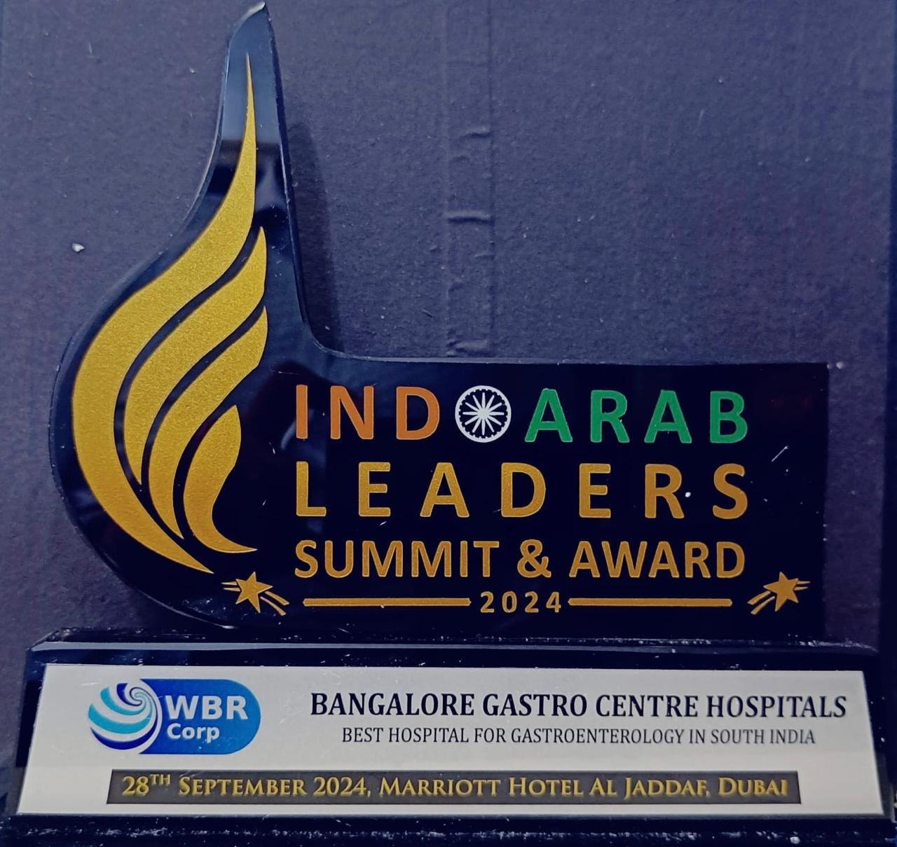 Best Hospital for Gastroenterology in South India, Asia Healthcare Awards- Dubai