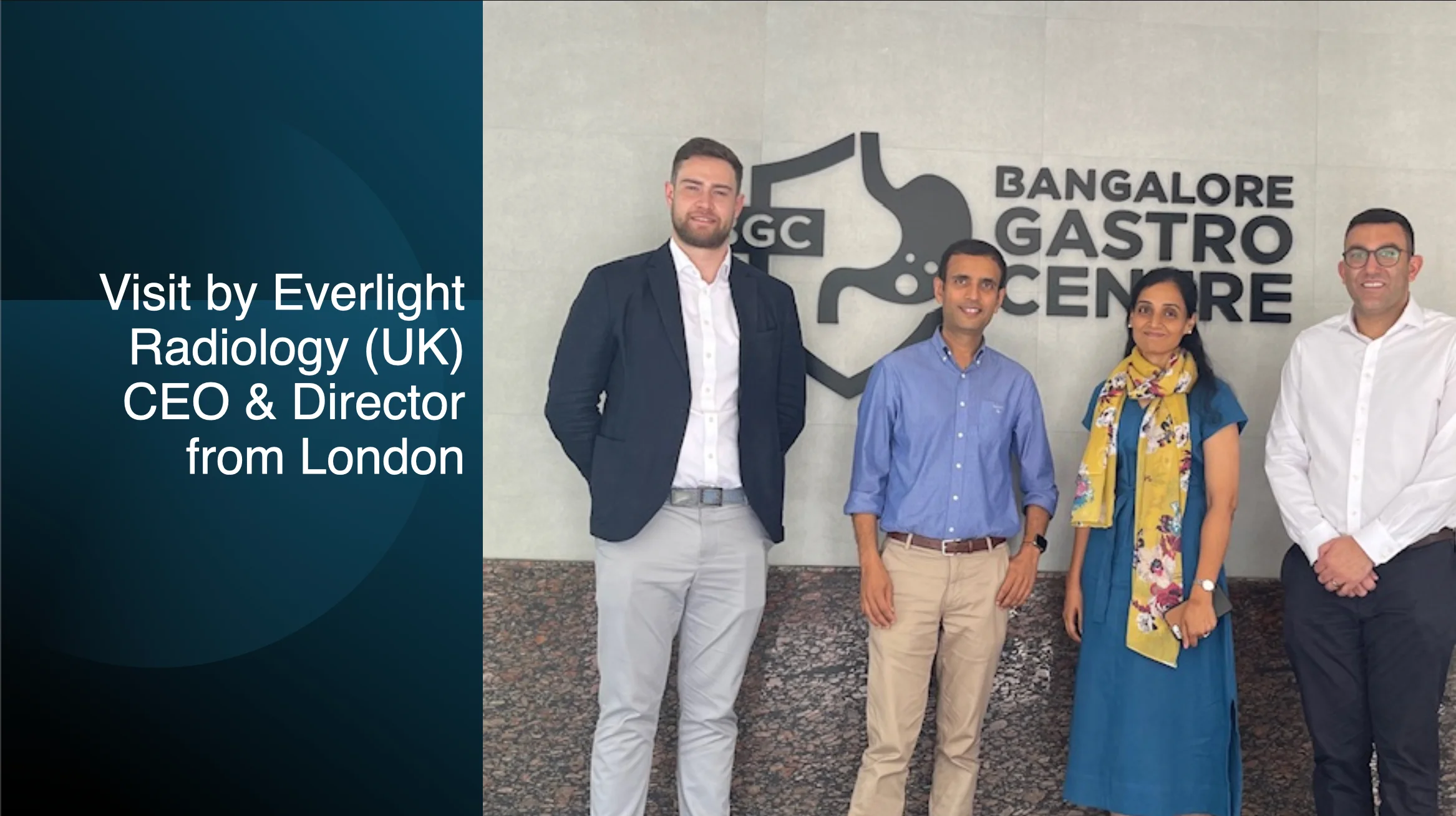 Dr. Yogananda Reddy as Clinical Director, ELHT Hospitals, 2016 Manchester, UK